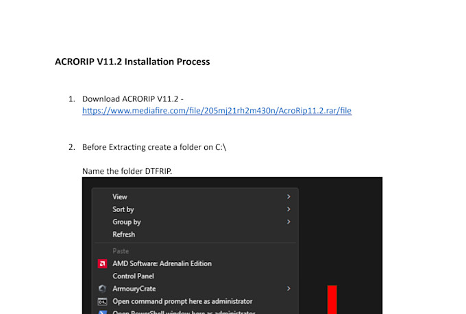 install and configure your acrorip software with remote support